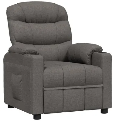 Immagine prodotto di vidaXL Poltrona relax in tessuto grigio scuro