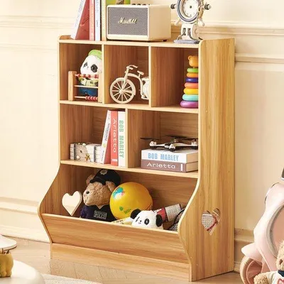 Image de Bibliothèque en bois à trois étages pour divers espaces