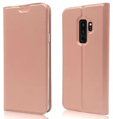 Produktbild von Samsung Galaxy S9 Plus Hülle Klapphülle von NALIA, Slim Kickstand Handyhülle Rose Gold