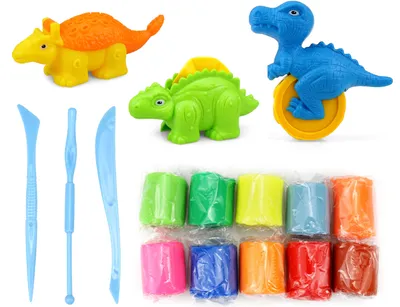 Produktbild von Aga4Kids Plastelína ks + príslušenstvo Dinosaury