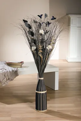 Obrázek produktu pro Dekorační svazek šedá + černá, výška cca 100 cm, přírodní dekor, ozdobné větve