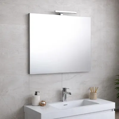Produktbild von Spiegel 90x60 mit Spiegelaufsteckleuchte