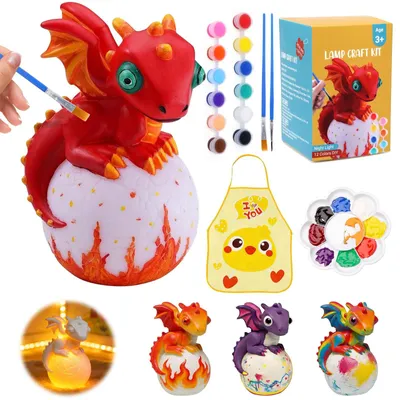 Image de Kit de construction de lampe dinosaure pour enfants, garçons et filles, de 6 à 12 ans