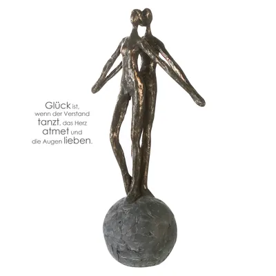Zdjęcie produktu dla Rzeźba Casablanca Encourage Poly, kolor brązowy Wysokość: 37 cm Szerokość: 20 cm Ø 11 cm 79796