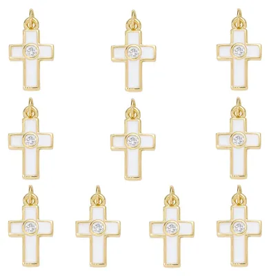 Productafbeelding van Set van 10 Religieuze Kruisbedels voor Sieraden