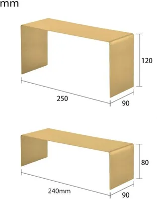 Obrázek produktu pro Elegantní sada doplňků, 2 ks, nerezová ocel, zrcadlově zlatá
