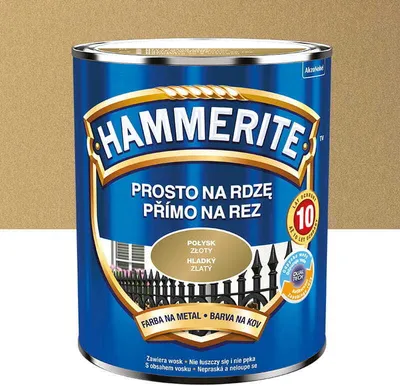 Produktbild von Hammerite Metallschutzlack, Rostschutzlack, Gold glänzend, 700ml