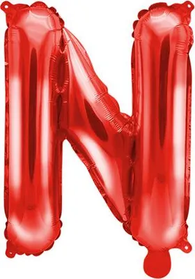 Immagine prodotto di Palloncino in foil lettera "N", 35 cm, rosso (1 scatola / 50 pezzi)