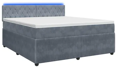 Obrázok produktu pre vidaXL Box spring posteľ s matracom tmavosivá 140 x 190 cm zamat
