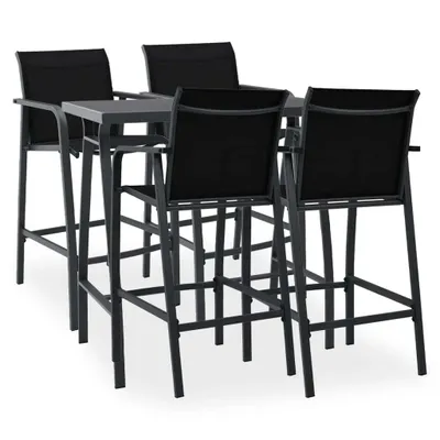 Produktbild von 5-tlg. Gartenbar-Set Schwarz