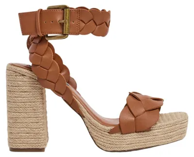 Produktbild von Damen-Sandalen Pepe Jeans Braid auf einem Blockabsatz, braun 36