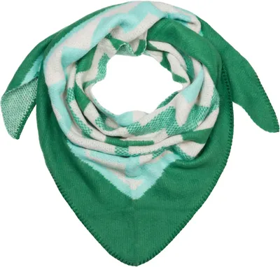Produktbild von styleBREAKER Damen XXL Web Dreieck Schal mit buntem Zick-Zack Zacken Muster, Dreiecktuch, Winter Schal warm weich, Tuch 01020049