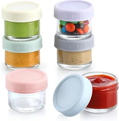 Produktbild von Dressingbehälter 6 Stück, Auslaufsicher, Glas, BPA-frei, für Saucen, Dips