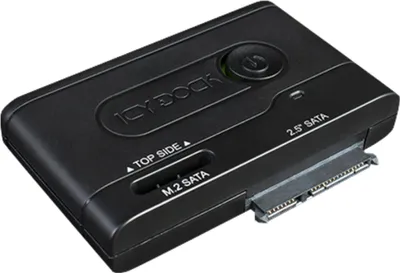 Produktbild von Icy Dock MB031U-1SMB, USB Typ-C, M.2, Schwarz, Status, CE, RoHS, REACH, 5 Gbit/s