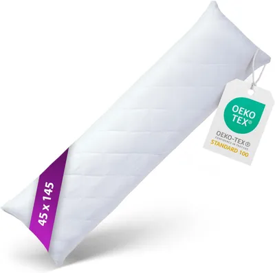 Obrázok produktu pre Vankúš pre spanie na boku, prešívaný, 40 x 145 cm, priedušný, vhodný pre alergikov