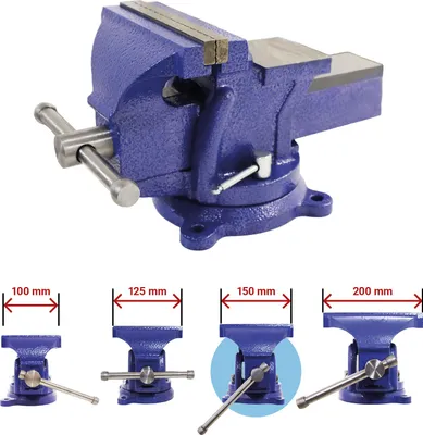 Produktbild von Bituxx Schraubstock Handschraubstock Werkbank Werkstatt Drehbar 360 Grad 150 mm mit Amboss MS-19685