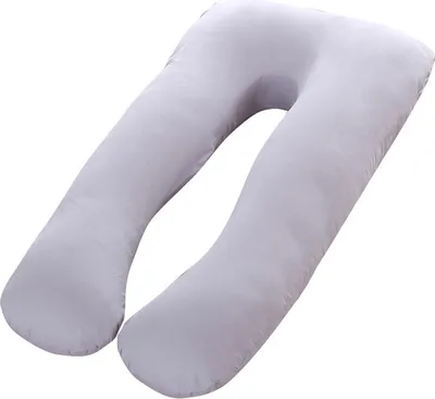 Image de Coussin de grossesse en forme de U Coussin de maternité pour tout le corps, gris clair