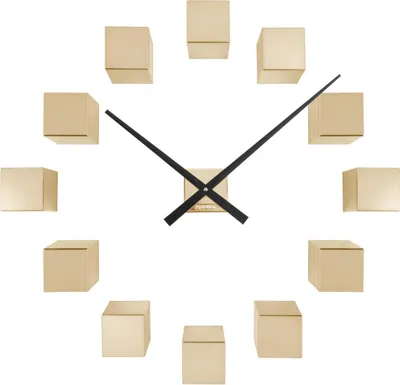 Image de Karlsson - Horloge murale Diy Cubic Metallic - Or - 40 x 5,5 x 40 cm