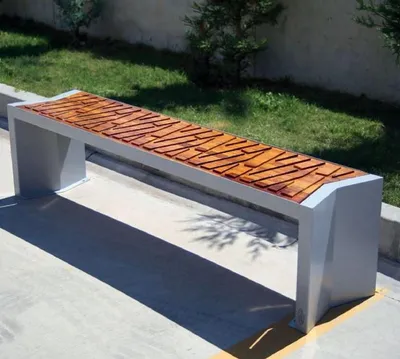 Obrázok produktu pre Casa Padrino Parková lavička - Kovová mestská lavička sivá / hnedá 146 cm - Mestský a parkový nábytok