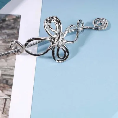 Produktbild von Zahnschloss Retro- Haarschloss Silberne Klammer Haarzubehör Damen und Mädchen Kopfbedeckung