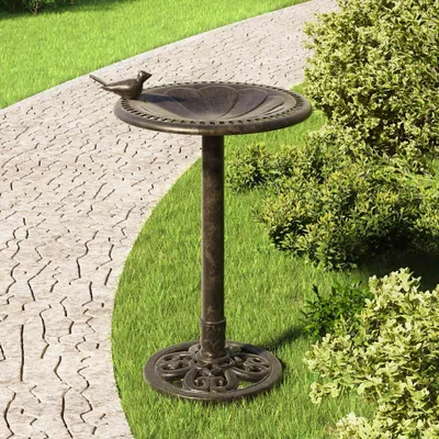 Image de vidaXL Bain d'oiseaux Bronzes Plastique