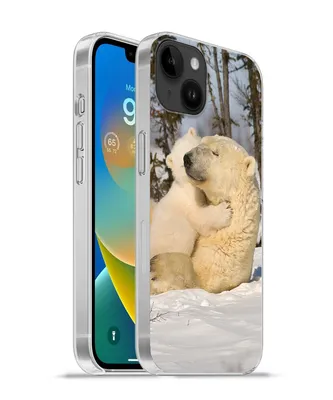 Produktbild von MuchoWow® Handyhülle Schutzhülle Hülle für Apple iPhone 14 Plus - Soft case Eisbär - Schnee - Höhle - Jungtier Silikon Softcase Handy Hülle - Abbildung