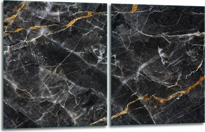 Produktbild von Herdabdeckplatten 2x40x52 Glaskeramikkochfeld 2-Teilig Glas Spritzschutz Marmor
