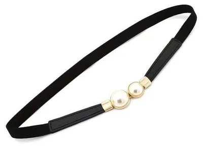 Immagine prodotto di Cintura elastica da donna, stretta, nera, per giacche da donna, accessori