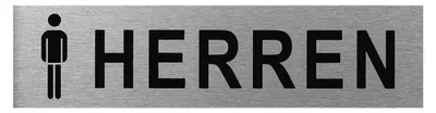 Obrázek produktu pro Hliníková cedule na dveře "Mann / Herren" 160x40mm