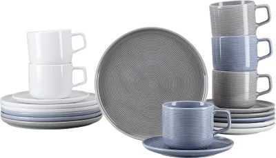 Produktbild von CreaTable, 25073, Session Urban, Kaffeeservice 18-tlg, Porzellan