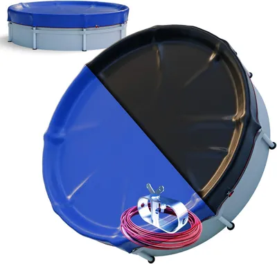 Produktbild von Runde Poolabdeckung Ø560 cm | 2-in-1 Poolplane aus 200g/m² PE Material | Sommer- und Winterabdeckung für Schwimmbecken | Solarplane für Pools mit Ø 460-500 cm