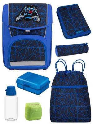 Produktbild von McNeill Ranzen-Set 7-tlg. mit Federmäppchen Wild Panther Schulranzen für Jungen 1. Klasse