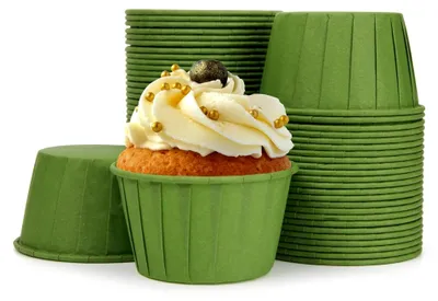 Produktbild von Papier Muffinförmchen 50 Stück Cupcake Formen für Geburtstag, Party und Hochzeit (Grün)