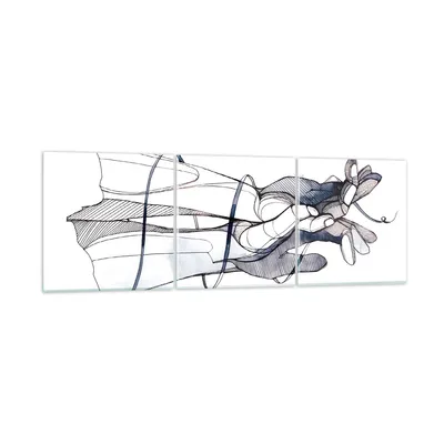 Produktbild von Bilder auf glas - 3 Teile - Hände Surrealismus Grafik - 90x30cm - Glasbilder - Wandbilder - Bilder - zum Aufhängen bereit - Wanddekoration aus Glas - Glas Bilder - Wandbild auf Glas - GCA90x30-4447