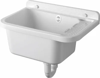 Obrázek produktu pro Závěsné umyvadlo s policí 50x34cm, plast, bílé
