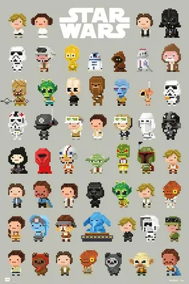 Immagine prodotto di Star Wars - Poster - Emoji - Personaggi + 1 OB poster 61x91,5cm