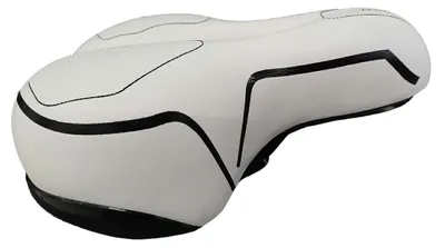 Immagine prodotto di APT RW5H Sella da bicicletta in gel riflettente bianco