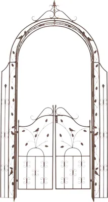 Produktbild von Rosenbogen mit Tor CP101, Eisen antik-braun