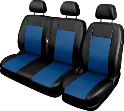 A set of car seat covers, consisting of a two-seater bench and a single seat, displayed against a white background.