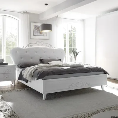 Immagine prodotto di Letto in legno Pamuk colore bianco