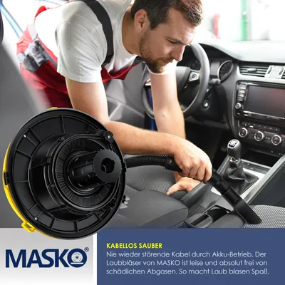 Produktbild von MASKO® Industriestaubsauger Staubsauger 6IN1 Nass & Trockensauger Aschesauger 2300W mit Steckdose & Blasfunktion | Trocken & Nass-Saugen | Industrie-Sauger mit Beutel & beutellos nutzbar, inkl. Filter