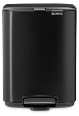 Obrázek produktu pro Brabantia Bo, 4 l, Obdélníkový, Ocel, Černá, Plast, Pedál