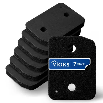 Produktbild von Sockelfilter 7x passend wie Miele 9164761 Schaumfilter 207x155mm für Trockner