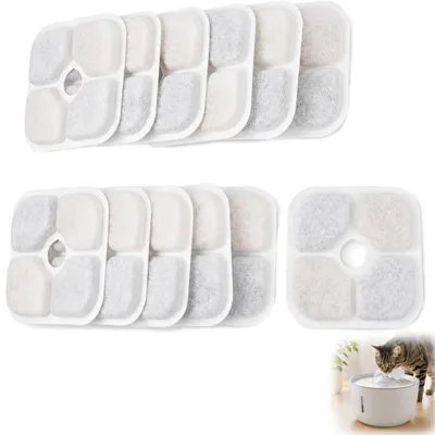 Katzenbrunnenfilter 12er-Pack, kompatibel mit Pixi-Brunnen, Dreifachfilter
