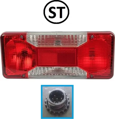 Image de Feu arrière gauche Iveco Daily, Fiat Ducato Doblo cargo pick-up, 69500032, 5801351218 | 2006-2019, connecteur rond