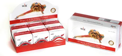 Produktbild von Nasara Kinesiologie Tape 5m x 5 cm 6er Box : rot Farbe: rot