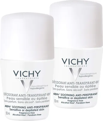 Produktbild von Vichy Deo Roll-on Sensitiv Antitrans.48h Doppelp. 2X50 ml