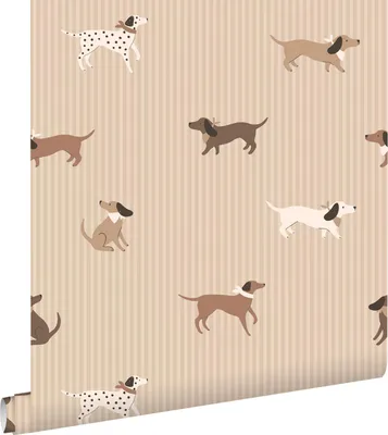 Zdjęcie produktu dla ESTAhome Tapeta psy beżowymIbrązowym 50 x 900 cm