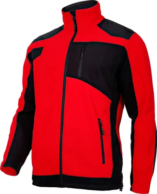 Zdjęcie produktu dla Kurtka polarowa ze wzmocnieniami, czerwono-czarna, rozmiar 2XL, LAHTI PRO