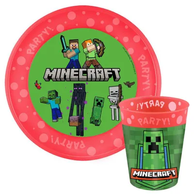 Produktbild von Minecraft Minecraft Party Micro Premium Kunststoff Set
